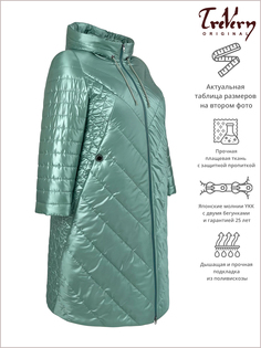Пальто женское Trevery 89923-1 зеленое 58 RU