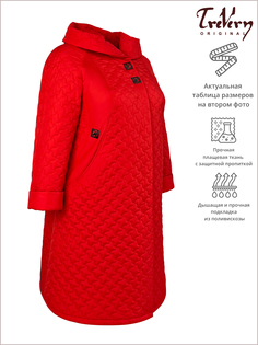 Пальто женское Trevery 90113 красное 62 RU