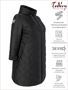 Пальто женское Trevery 93423 черное 60 RU