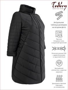 Пальто женское Trevery 93713 черное 60 RU