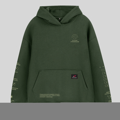 Худи унисекс КосмоМерч Космические системы зеленое XL/2XL