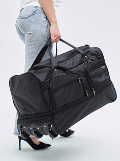 Дорожная сумка унисекс K2 черная, 40х67х34 см No Brand