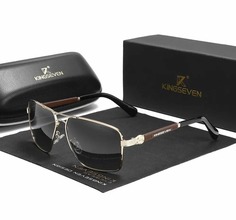 Солнцезащитные очки унисекс Kingseven N7790 gold_brown_gray