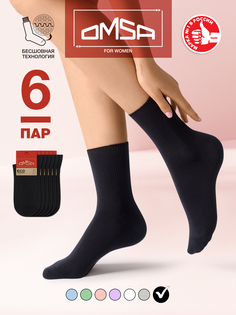 Комплект носков женских Omsa 254-6 черных 39-41, 6 пар