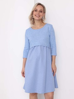 Платье для беременных женское Hunny mammy 2-НМ50011 голубое 42 RU
