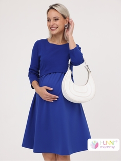 Платье для беременных женское Hunny mammy 2-НМ50011 синее 42 RU
