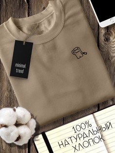 Футболка женская HYPNOTICA minimal trend Домо-Кун - 55 бежевая 3XL
