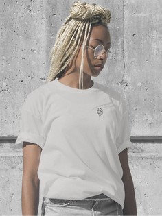 Футболка женская HYPNOTICA minimal trend котик - 44 белая XL