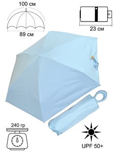 Зонт женский Ame Yoke Umbrella M50-5S голубой/черный