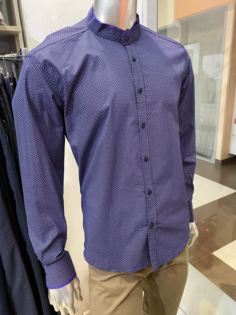 Рубашка мужская Stile Italiano 2018-639-07 фиолетовая 46 RU