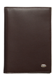 Обложка для паспорта унисекс PETEK 581K коричневая/гладкяя