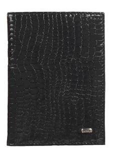 Обложка для паспорта унисекс PETEK 581K синяя/лакированная