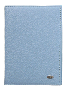 Обложка для паспорта унисекс PETEK 581K голубая/матовая
