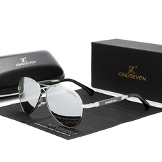 Солнцезащитные очки унисекс Kingseven N7730 серебристые