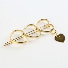 Заколка-зажим женская Art beauty 9937314 золотистая, 1 шт