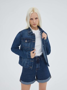 Джинсовая куртка женская Velocity LJCK037 синяя 4XL
