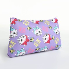 Косметичка женская Ком1 сиреневая, 11х1,5х18 см No Brand