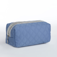 Косметичка женская Ком6 синяя, 9х6х19 см No Brand