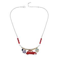 Колье из бижутерного сплава 44 см TARATATA TT-T24-02103-10M, бусины/смола/стразы