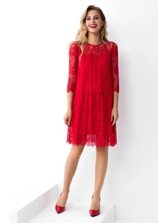 Платье женское emse 0421 красное 42 RU