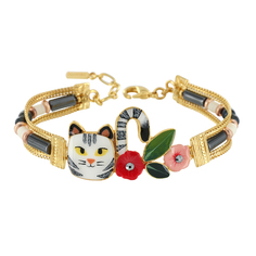 Браслет из бижутерного сплава р.18,5 TARATATA TT-T24-07313-201, бусины/смола/стразы