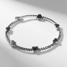 Браслет из бижутерного сплава и меди р.18 Queen Fair 1021859.7, стразы