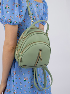 Сумка-рюкзак женская LUSAN 9911 зеленая, 20х19х10 см