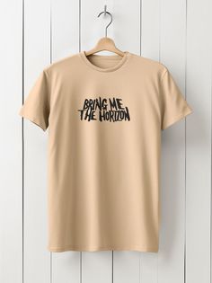 Футболка мужская HYPNOTICA музыка Bring Me the Horizon - 1528 бежевая 2XL