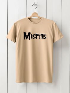 Футболка мужская HYPNOTICA музыка Misfits - 1572 бежевая 2XL