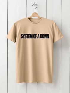 Футболка мужская HYPNOTICA музыка System of a Down - 1585 бежевая 2XL
