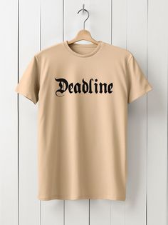 Футболка мужская HYPNOTICA цитаты deadline - 508 бежевая 2XL