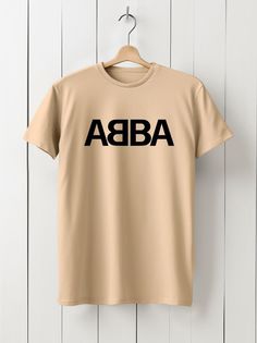Футболка мужская HYPNOTICA музыка ABBA - 1614 бежевая 3XL