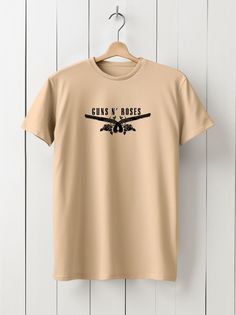 Футболка мужская HYPNOTICA музыка Guns N Roses - 1532 бежевая 3XL