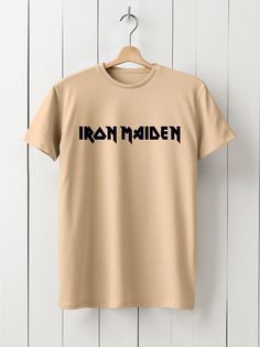 Футболка мужская HYPNOTICA музыка Iron Maiden - 1503 бежевая 3XL