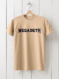 Футболка мужская HYPNOTICA музыка Megadeth - 1653 бежевая M