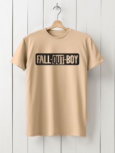 Футболка мужская HYPNOTICA музыка Fall Out Boy - 1541 бежевая XL