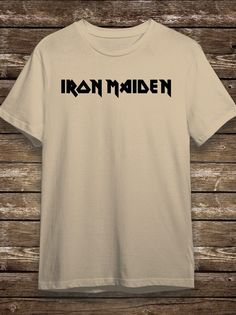 Футболка мужская HYPNOTICA музыка Iron Maiden - 1503 бежевая XS
