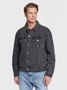 Джинсовая куртка мужская Calvin Klein Jeans J30J322767 серая L