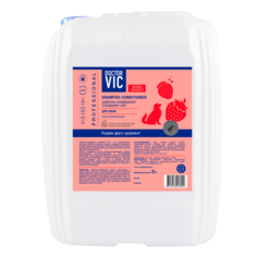Шампунь-кондиционер для собак Doctor VIC Strawberry Tart, 5 л