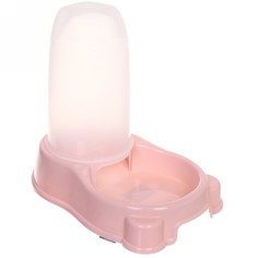 Автокормушка для животных Ultramarine Один дома, розовый, пластик, 1,2 л, 27х17х25 см