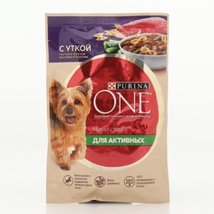 Влажный корм для собак Purina One mini утка паста фасоль в подливе 26 шт по 85 г