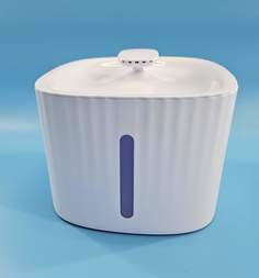 Автопоилка-фонтан для животных Чистый котик EZ-1002-A, с подсветкой, белый, пластик, 3 л