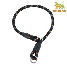 Ошейник - удавка для собак Пижон, черный, текстиль, 0,8 х 45 см