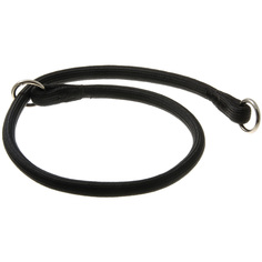 Ошейник-удавка для собак V.I.Pet с 2-я кольцами, черный, нейлон, 13 мм x 80 см