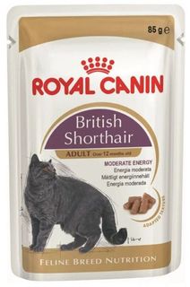 Влажный корм для кошек Royal Canin RC British Shorthair Adult, мясо, для британских, 85г