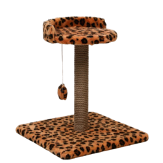 Когтеточка Пижон Арена малая с игрушкой леопардовая 40х40х55 см