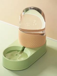 Автопоилка для животных COSY оранжево-зеленая, пластик, 3,5 л, 33х30х16,5 см