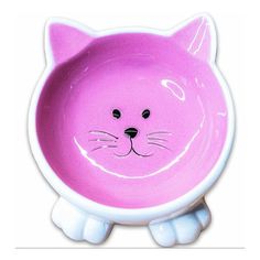 Миска для кошек Mr.Kranch Мордочка кошки керамическая на ножках 100 мл