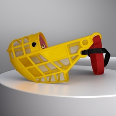 Намордник для собак универсальный, желтый, пластиковый, размер L Greyhound