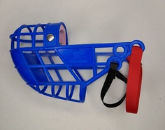 Намордник для собак универсальный, синий, пластиковый, размер L Greyhound